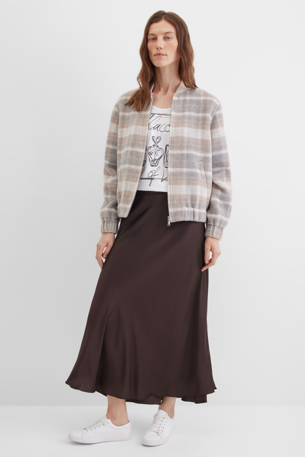 Бомбер с принтом "клетка"