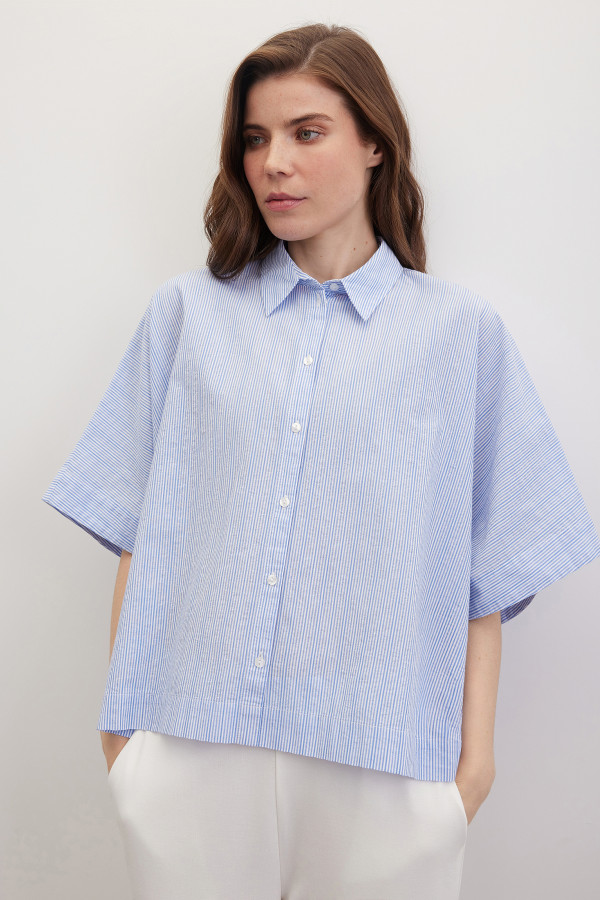 Рубашка в полоску из хлопка