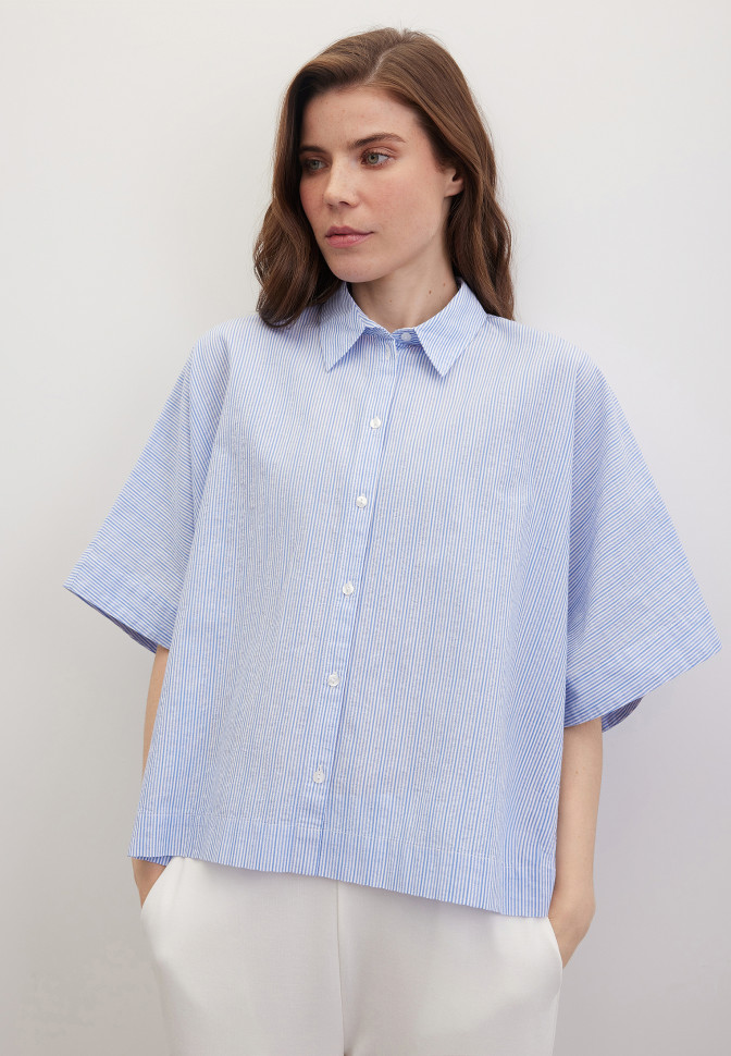 Рубашка в полоску из хлопка