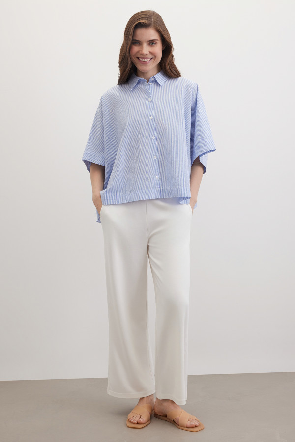 Рубашка в полоску из хлопка