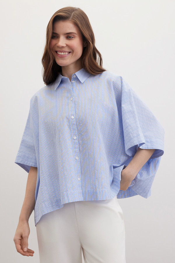 Рубашка в полоску из хлопка