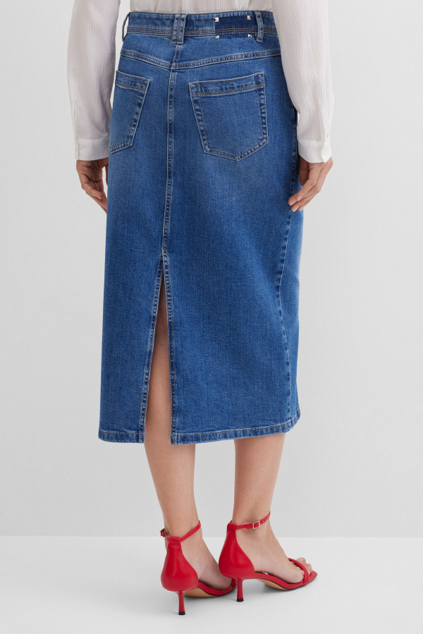 Юбка джинсовая миди прямая