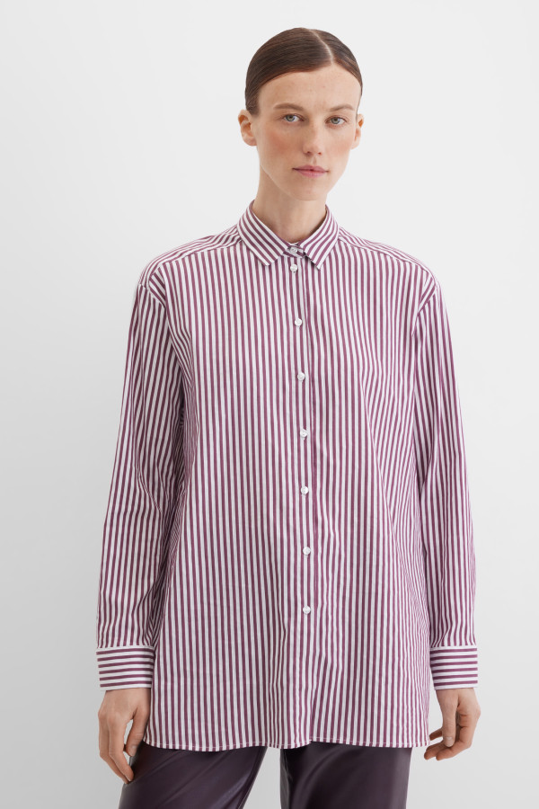 Блузка-рубашка в полоску