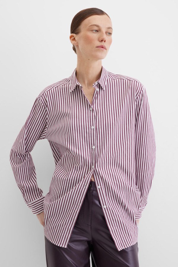 Блузка-рубашка в полоску