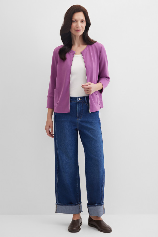 Жакет трикотажный на молнии