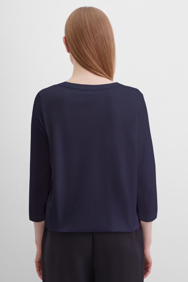 Лонгслив с принтом на кулиске