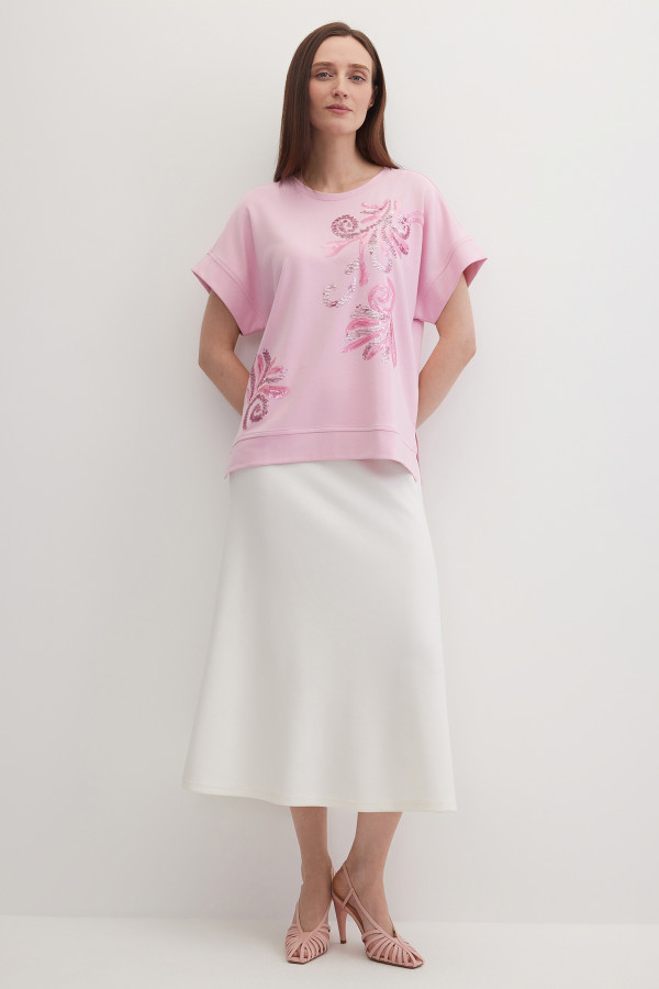 Свитшот-футболка с пайетками