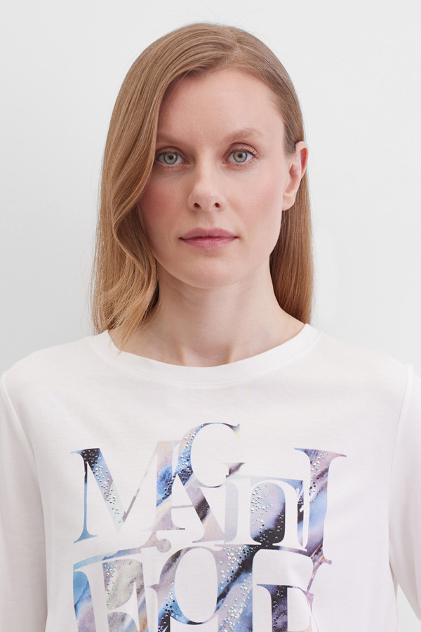 Лонгслив с принтом на кулиске