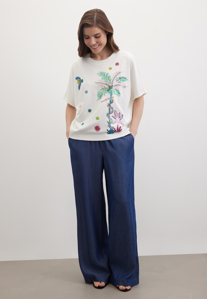 Свитшот-футболка с пайетками