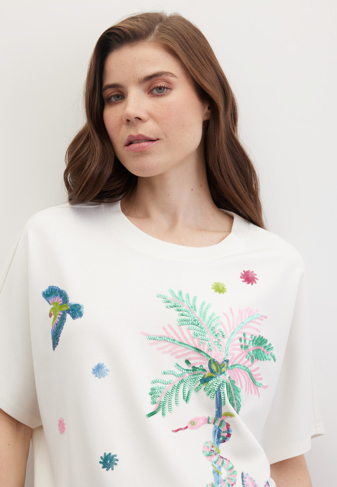 Свитшот-футболка с пайетками