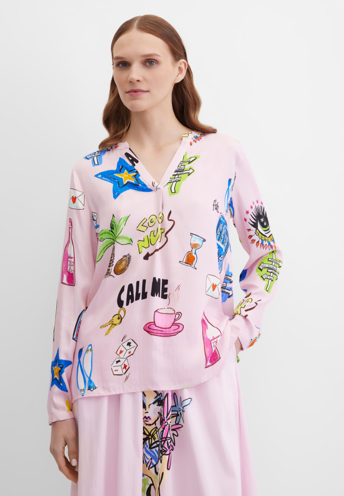 Блузка с длинным рукавом