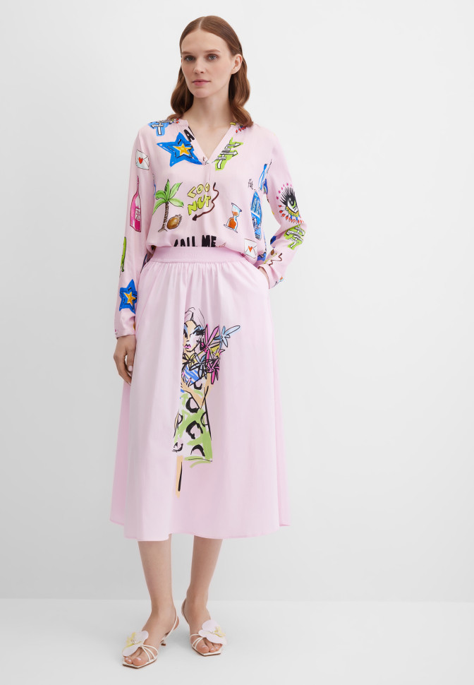 Блузка с длинным рукавом