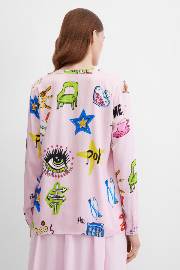 Блузка с длинным рукавом