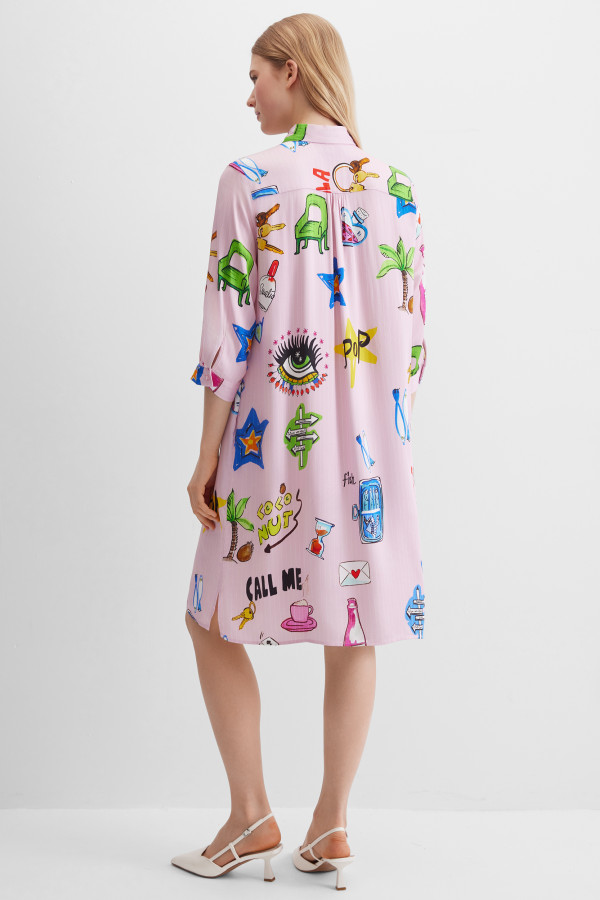 Платье-рубашка миди