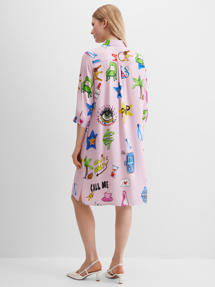 Платье-рубашка миди