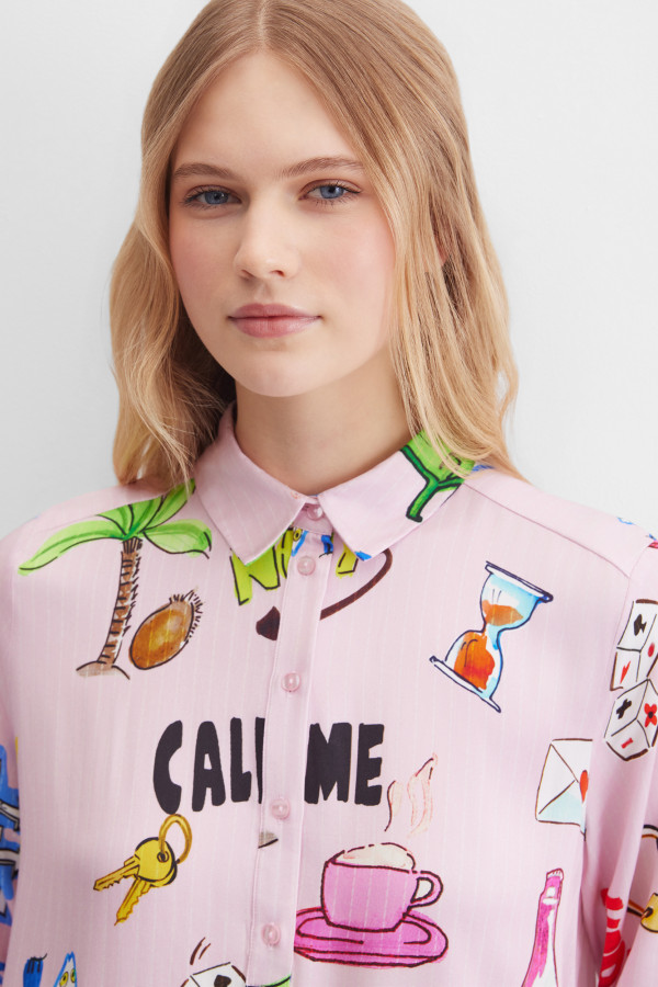 Платье-рубашка миди