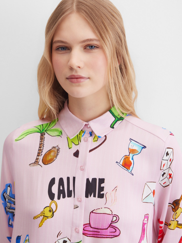 Платье-рубашка миди