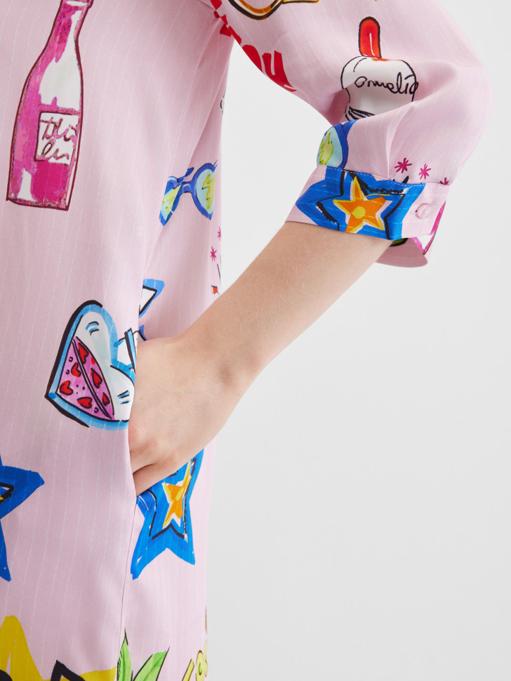 Платье-рубашка миди