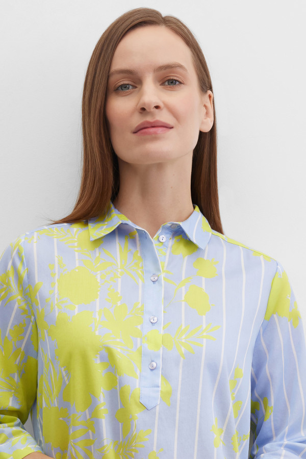 Платье-рубашка с принтом