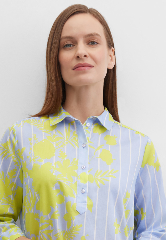 Платье-рубашка с принтом