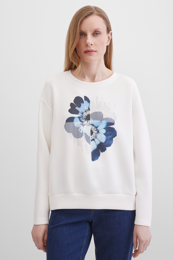 Свитшот с абстрактным принтом