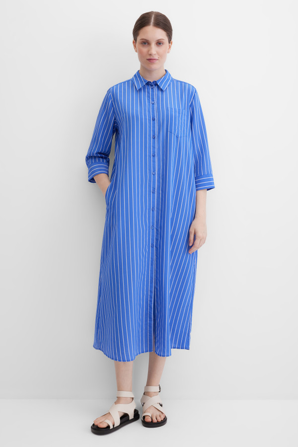 Платье-рубашка макси