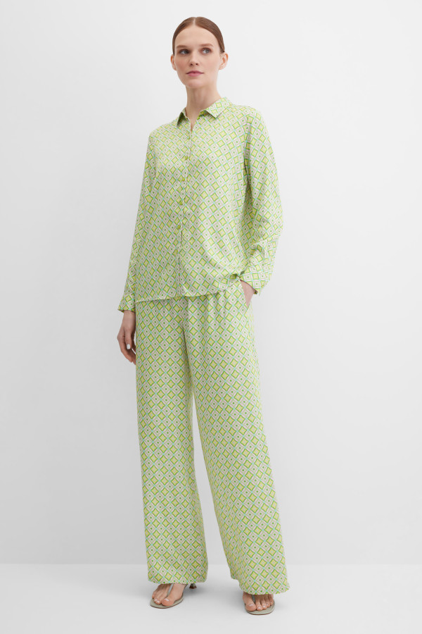 Брюки с геометричным принтом