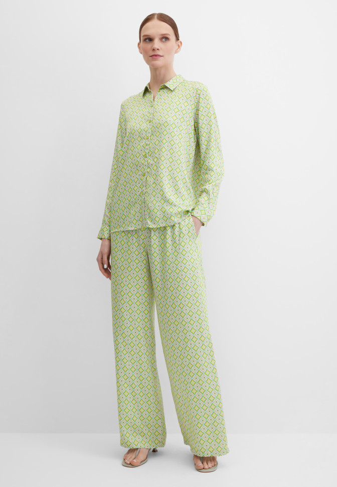 Брюки с геометричным принтом