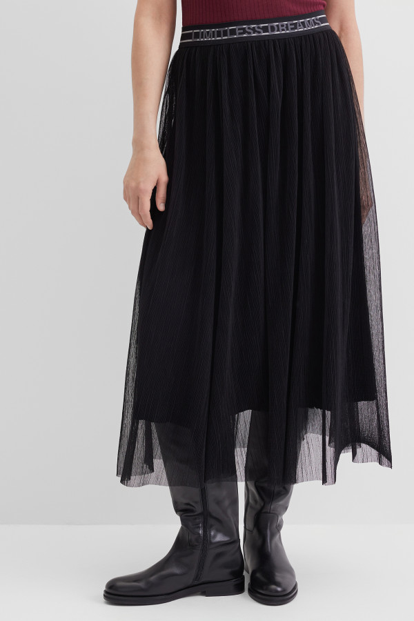 Юбка миди из сетчатой ткани
