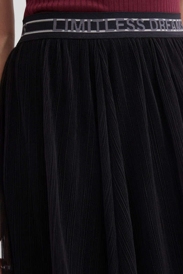 Юбка миди из сетчатой ткани