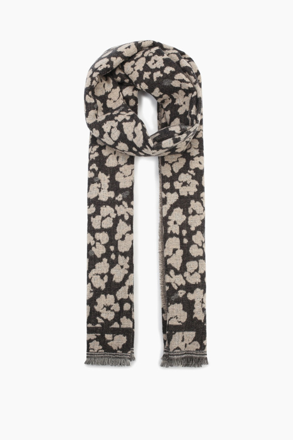 Шарф с леопардовым принтом