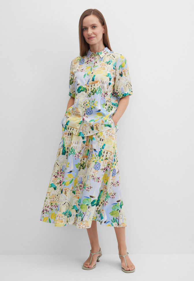 Рубашка с принтом из хлопка