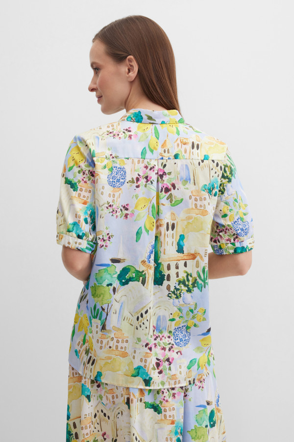 Рубашка с принтом из хлопка