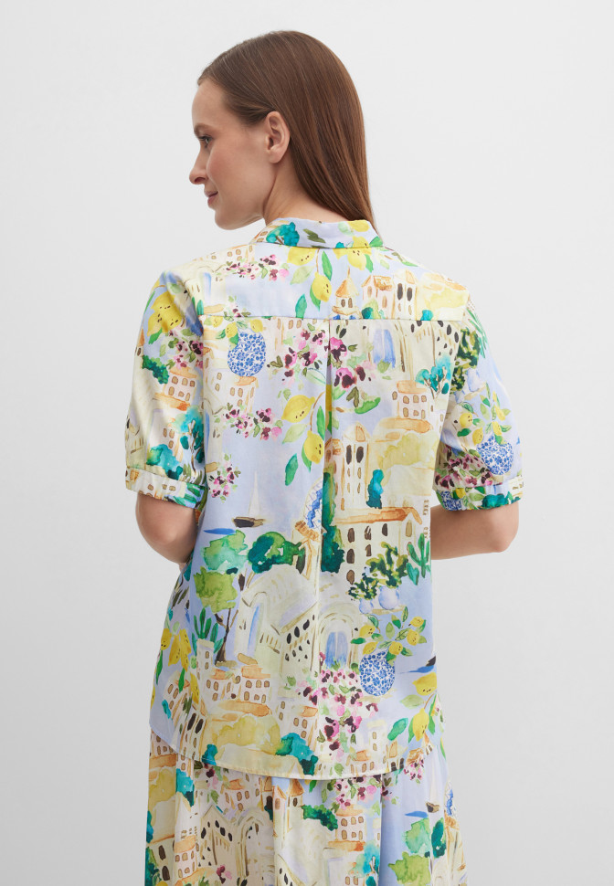 Рубашка с принтом из хлопка