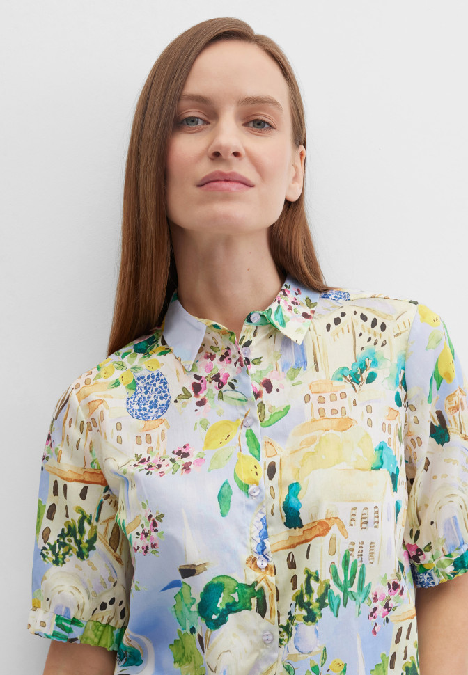 Рубашка с принтом из хлопка
