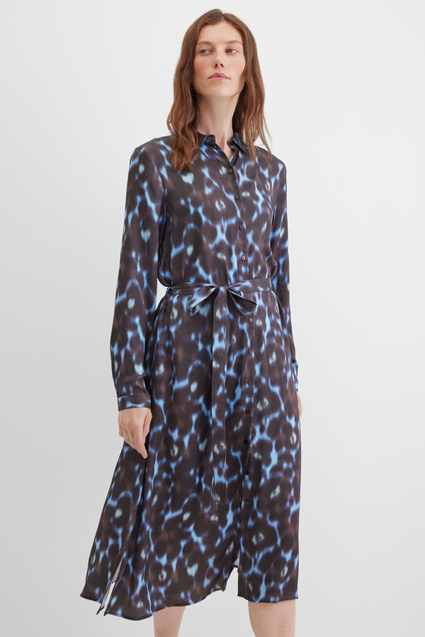 Платье-рубашка макси