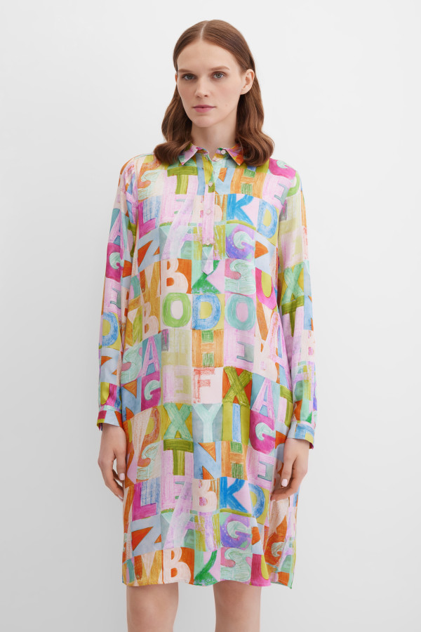 Платье-рубашка миди