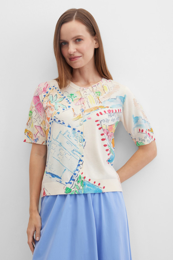 Кардиган с короткими рукавами