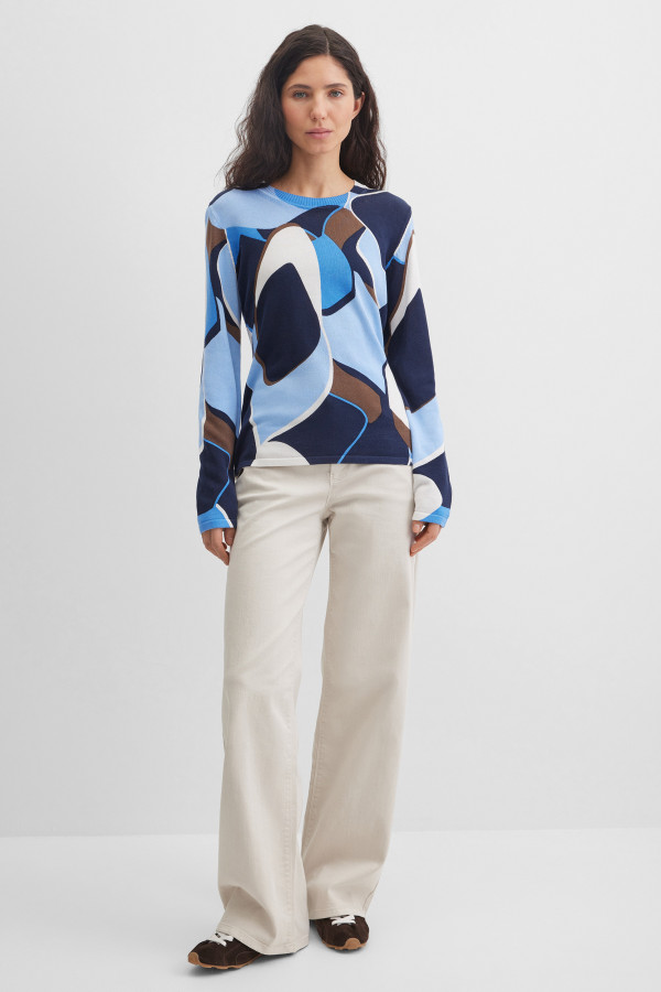 Джемпер с абстрактным принтом