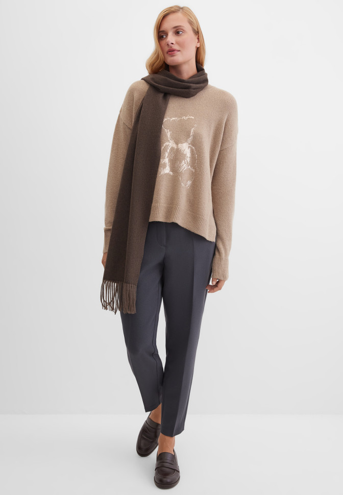 Шарф из шерсти с вискозой