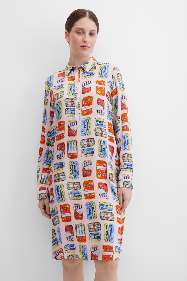 Платье-рубашка миди