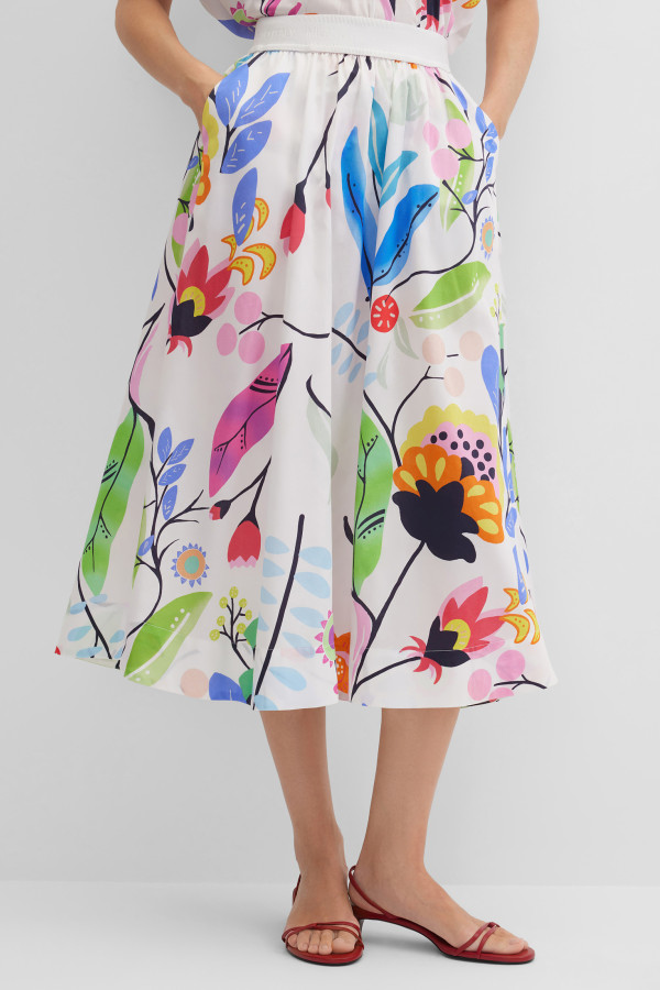 Юбка с цветочным принтом