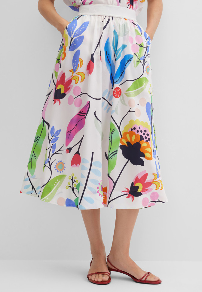 Юбка с цветочным принтом