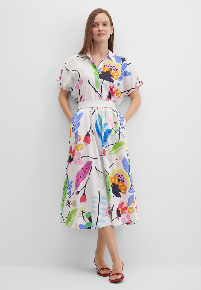 Юбка с цветочным принтом