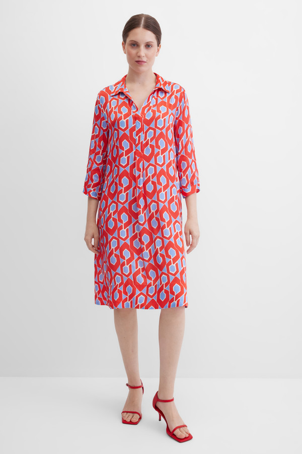 Платье-рубашка миди