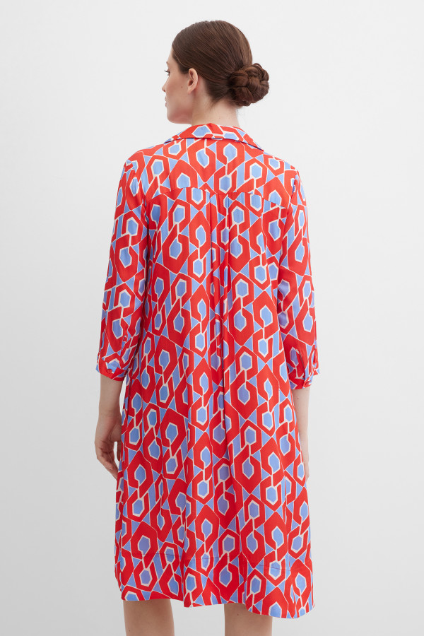 Платье-рубашка миди