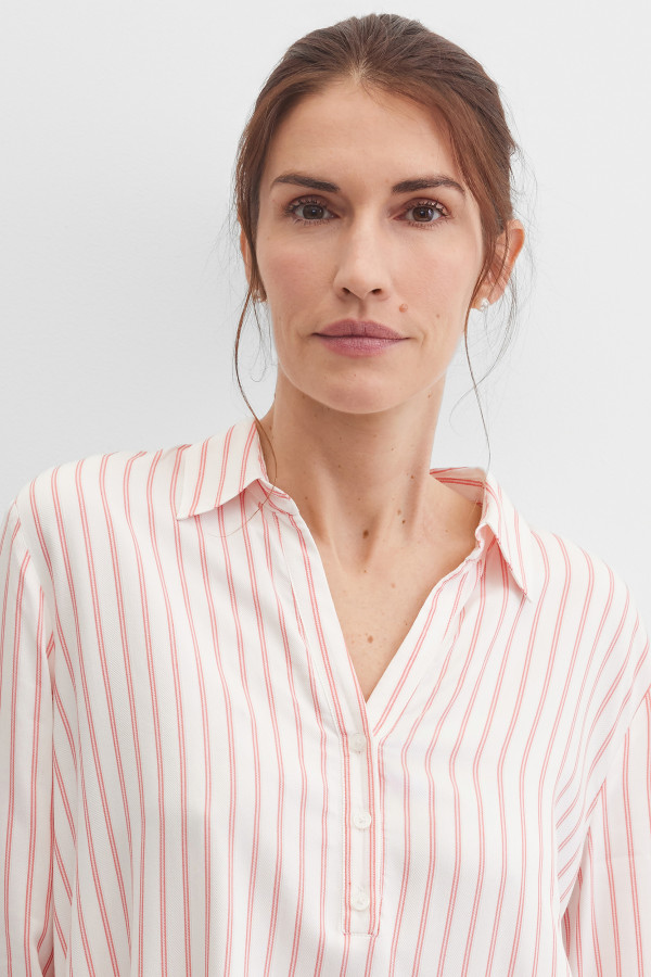 Рубашка свободная в полоску