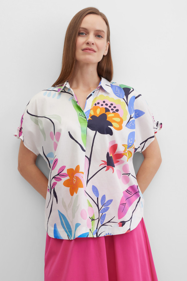 Рубашка из хлопка с принтом