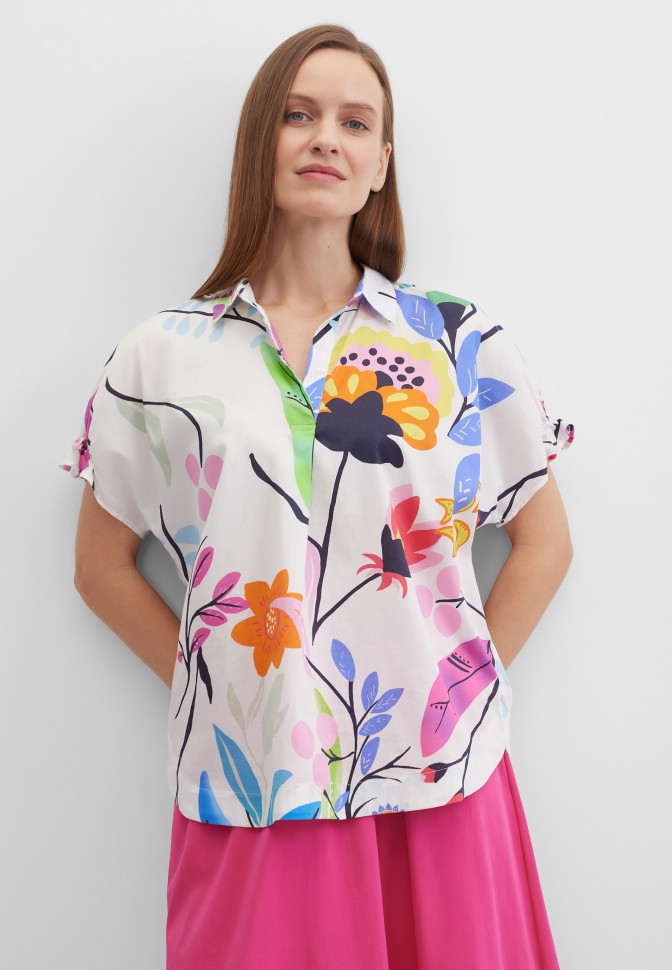Рубашка из хлопка с принтом