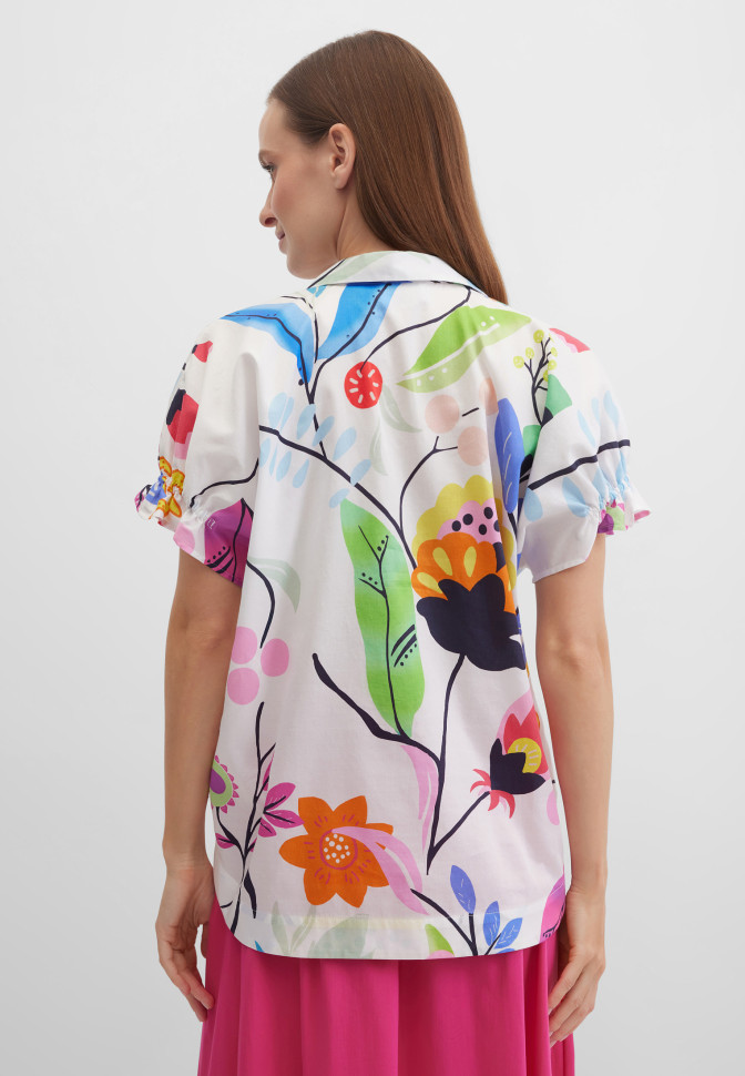Рубашка из хлопка с принтом